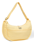 Sunny Tails Canvas Tote Bag | Butter Yellow Moon Bag | Yellow Travel Bag | Dumpling Bag