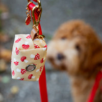 Red Shroom Waste Bag Holder | Dog Poop Bag Holder | Dog Walk Bag | Shop Sunny Tails