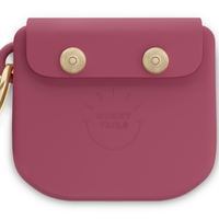 Mulberry Burgundy Snap Dog Treat Pouch | Dog Training Bag | Dog Bag for Treats | Carry Wet or Dry Treats | Silicone Pouch for Dog | Sunny Tails