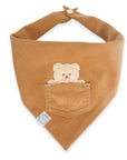 Caramel Corduroy Pocket Teddy Vol. 2 Dog Bandana - Beige - SUNNY TAILS