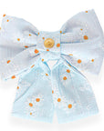 Embroidered Daisies Dog Sailor Bow