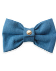 Indigo Blue Denim Dog Bow Tie - SUNNY TAILS