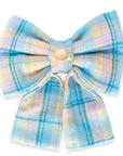 Spring Plaid Dog Sailor Bow - SUNNY TAILS
