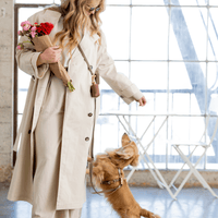 Espresso Brown 4-in-1 Convertible Hands Free Cloud Dog Leash | Multifunctional, Waterproof, and Lightweight Dog Leash | No Pull Dog Harness | Snap Dog Treat Pouch | Dog Waste Poop Bag Dispenser