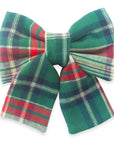 Green Tartan Flannel Dog Sailor Bow - SUNNY TAILS