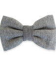 Grey Herringbone Dog Bow Tie | Wedding Dog Bow Tie | Shop Sunny Tails