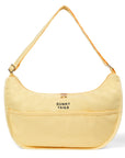 Sunny Tails Canvas Tote Bag | Butter Yellow Moon Bag | Yellow Travel Bag | Dumpling Bag