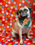 Gingerbread Green Tartan Flannel Dog Bandana - SUNNY TAILS