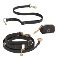 Ember Black Wide Cloud Convertible Leash Extension Bundle 3/4"