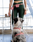 Perfect Pink 4-in-1 Convertible Hands Free Dog Leash | Multifunctional, Waterproof, and Lightweight Dog Leash | No Pull Dog Harness | Silicone Dog Treat Pouch | Dog Waste Poop Bag Dispenser