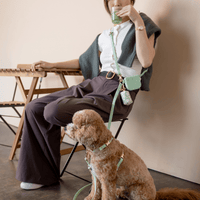 Pistachio Green 4-in-1 Convertible Hands Free Cloud Dog Leash | Multifunctional, Waterproof, and Lightweight Dog Leash | No Pull Dog Harness | Snap Dog Treat Pouch | Dog Waste Poop Bag Dispenser