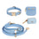 Malibu Blue Hands Free Leash | Snap Dog Treat Pouch | Cloud Waterproof Dog Collar |  Waste Dog Poop Bag Dispenser
