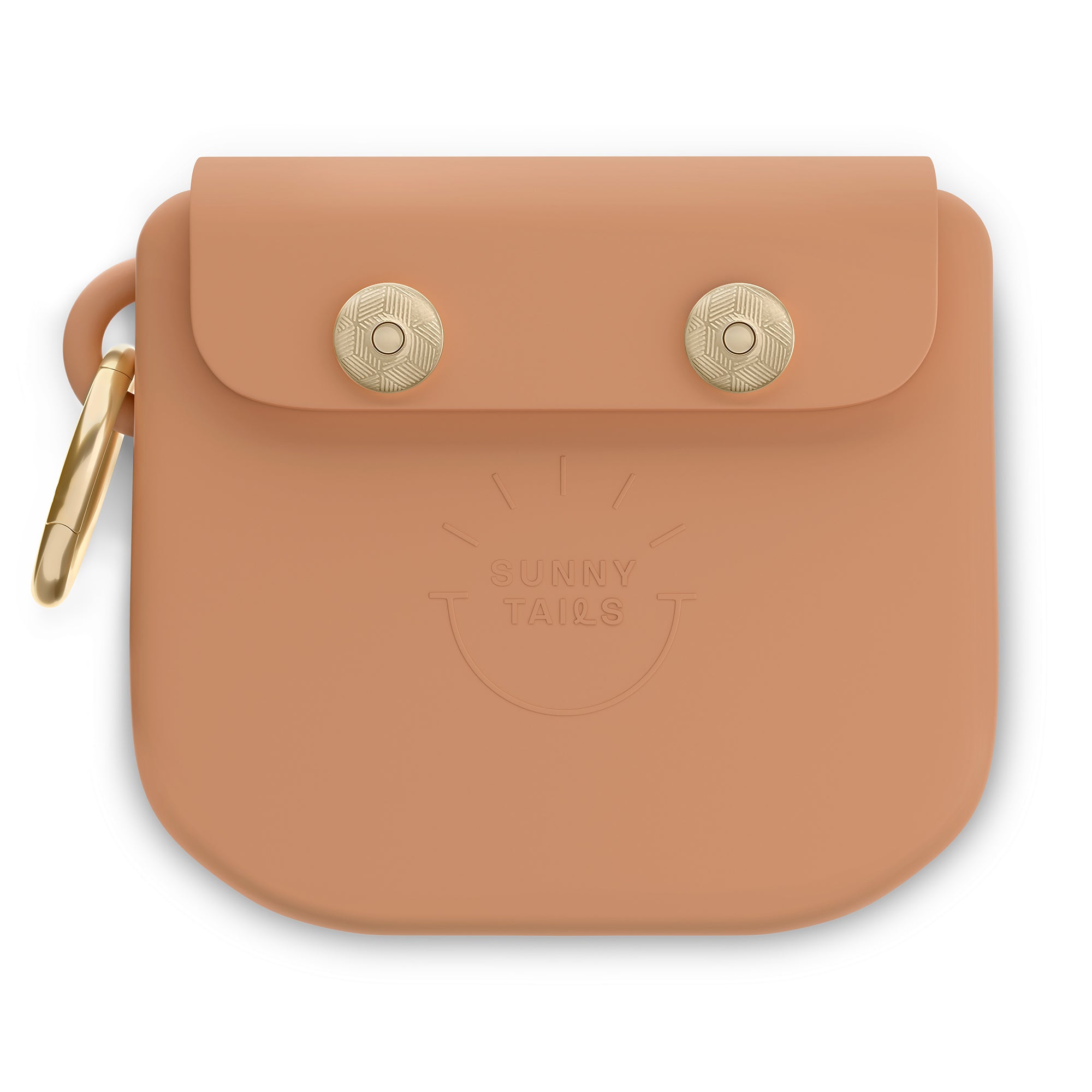 Chai Brown Snap Dog Treat Pouch | Dog Training Bag | Dog Bag for Treats | Carry Wet or Dry Treats | Silicone Pouch for Dog | Sunny Tails