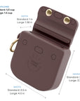 Espresso Brown Snap Dog Treat Pouch