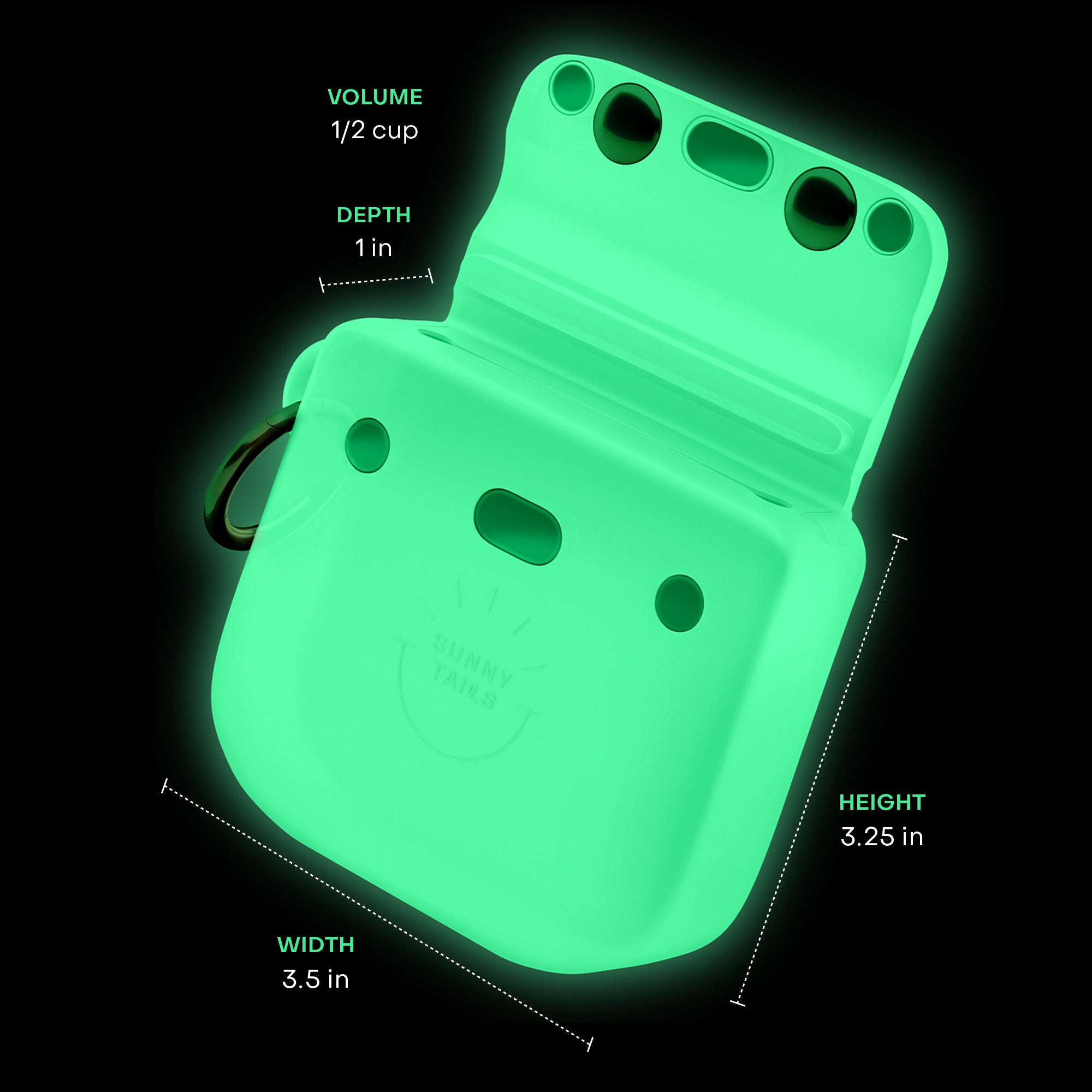 Lunar Glow Snap Dog Treat Pouch