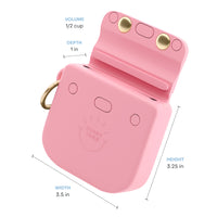 Perfect Pink Snap Dog Treat Pouch | Dog Training Bag | Dog Bag for Treats | Carry Wet or Dry Treats | Silicone Pouch for Dog | Sunny Tails