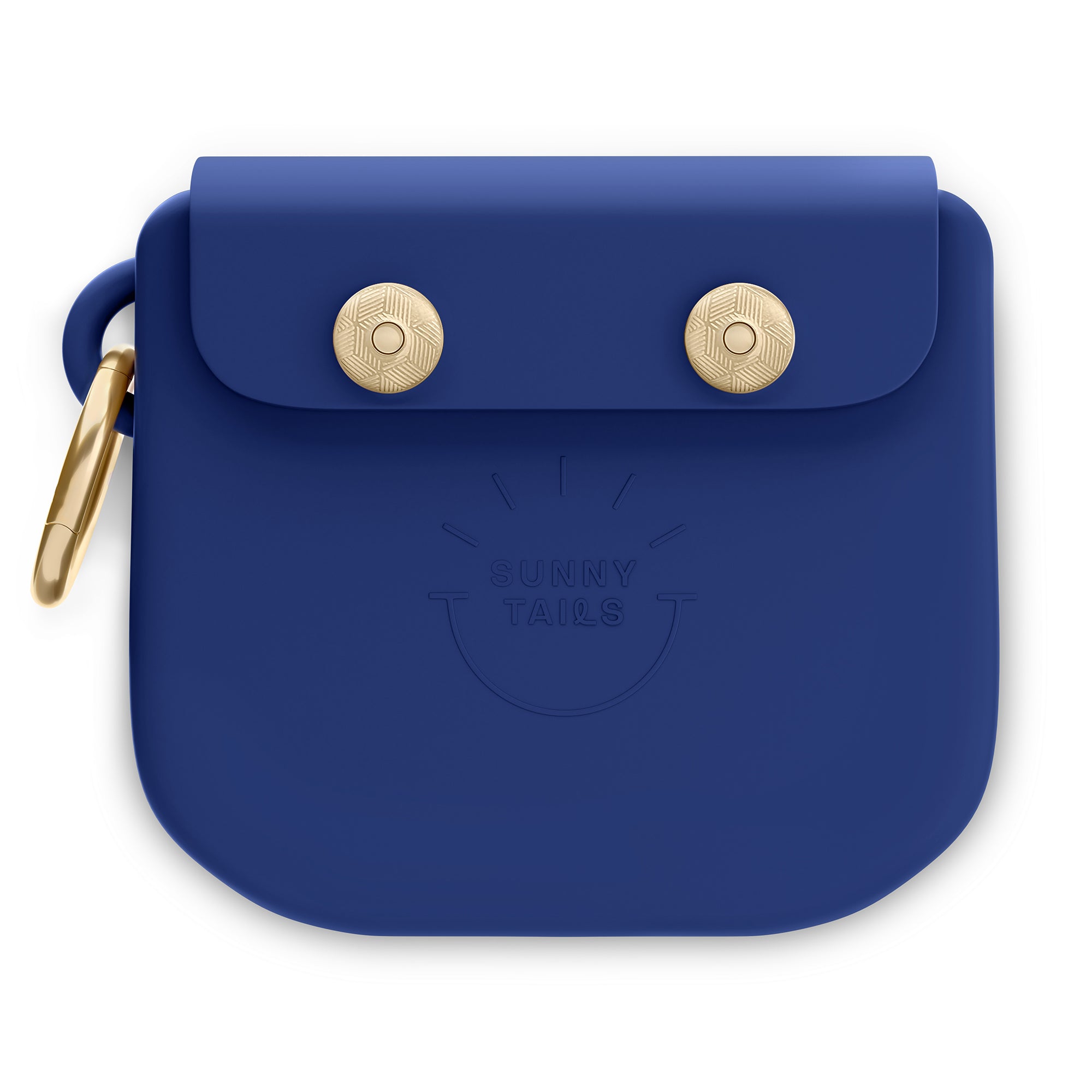 Signature Navy Snap Dog Treat Pouch | Dog Training Bag | Dog Bag for Treats | Carry Wet or Dry Treats | Silicone Pouch for Dog | Sunny Tails