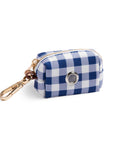 Signature Navy Gingham Waste Bag Holder | Dog Poop Bag Holder | Dark Blue Dog Canvas Bag | Sunny Tails