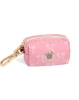 Coquette Pink Waste Bag Holder | Pink Bow Pattern Poop Bag Holder | Dog Poop Bag Holder | Dog Walk Bag | Shop Sunny Tails