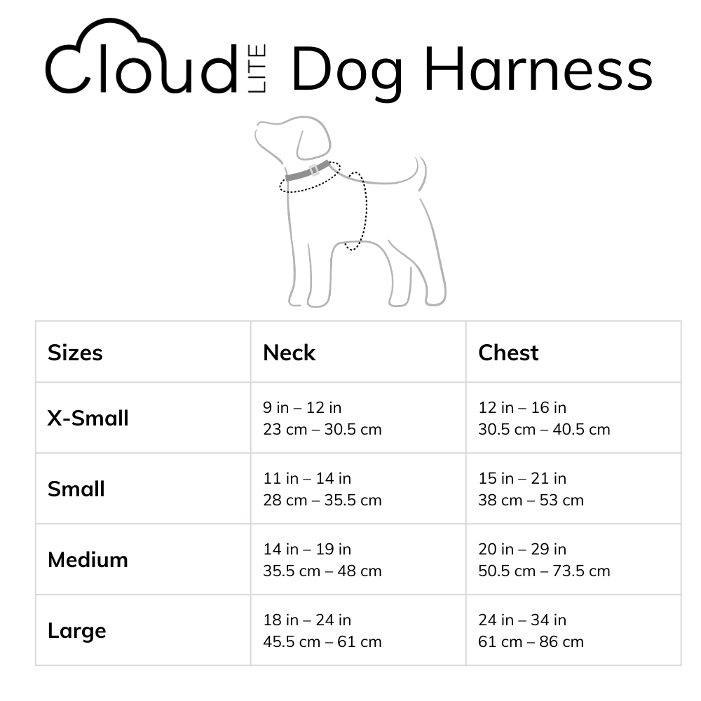 Lavender Haze Wide Cloud Lite Dog Harness Bundle 3/4"