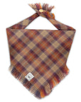 Woodland Wander Plaid Frayed Dog Bandana