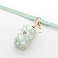 Pistachio Green Daisy Waste Bag Holder | Dog Poop Bag Holder | Dog Walk Bag | Shop Sunny Tails