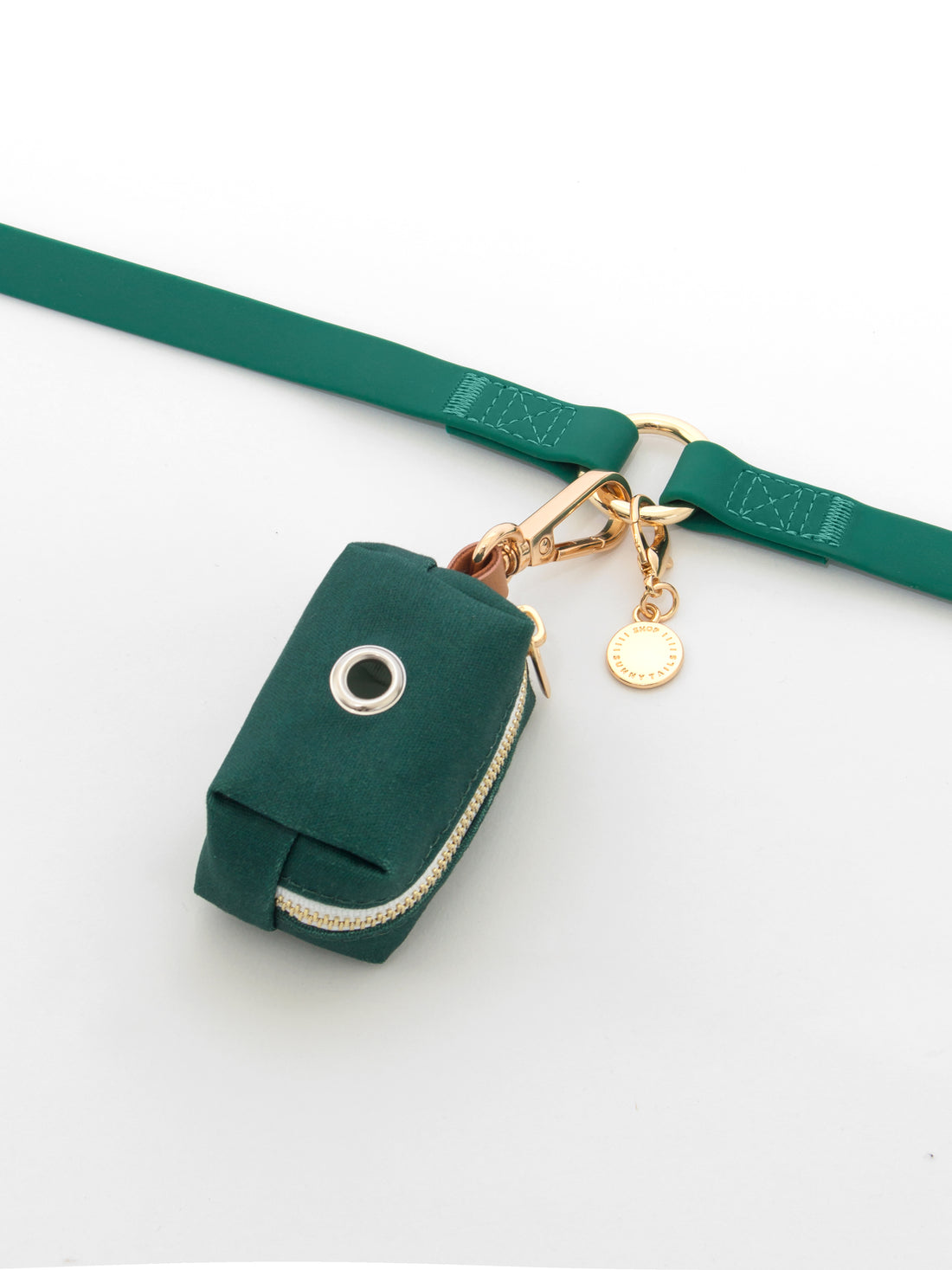 Meadow Green | Dark Green Bag Holder | Dog Walk Bag | Shop Sunny Tails