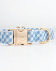 Malibu Blue Gingham Waterproof Dog Collar - SUNNY TAILS