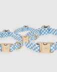 Malibu Blue Gingham Waterproof Dog Collar