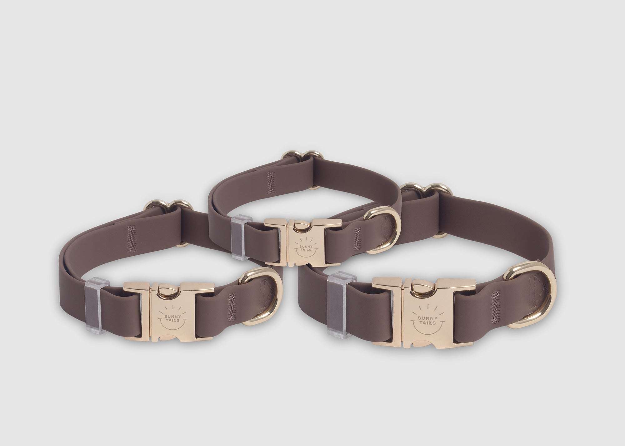 Espresso Brown Waterproof Dog Collar | Dark Brown Quick Release Collar | Available in 3 Sizes | Durable Dog Collars | Shop Sunny Tails