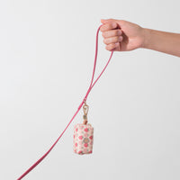 Burgundy Strawberry Waste Bag Holder | Fruit Pattern Poop Bag Holder | Dog Poop Bag Holder | Dog Walk Bag | Shop Sunny Tails