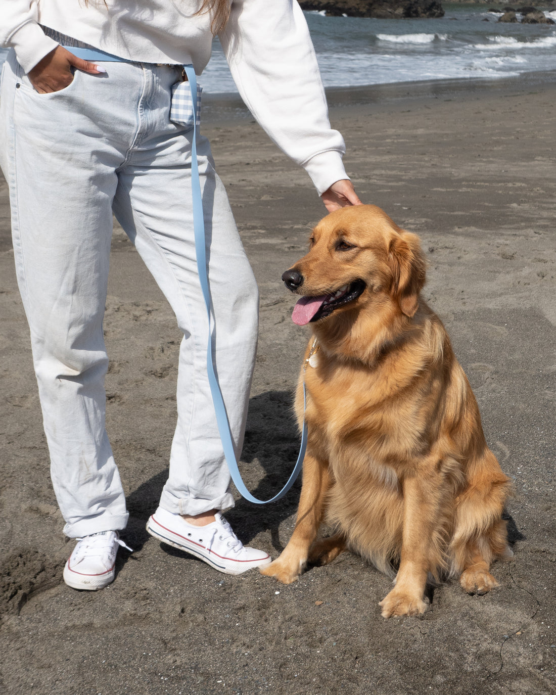 Malibu Blue Convertible Hands Free Cloud Dog Leash | Multifunctional, Waterproof, and Lightweight Dog Leash | Shop Sunny Tails