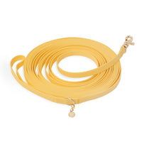 Dandelion Yellow Waterproof Cloud 30 ft Long Line | Lightweight PVC Long Leash | Odor Proof, Stink Proof, and Durable Dog Lead | Available in 3 Lengths