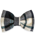Black & White Flannel Dog Bow Tie - SUNNY TAILS
