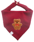 Sweater Knit Teddy Dog Bandana - Burgundy - SUNNY TAILS
