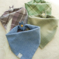 Purple Plaid Flannel Dog Bandana