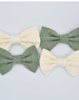 Basil Herringbone Flannel Dog Bow Tie - SUNNY TAILS