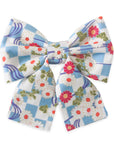 Floral Checkmate Gingham Dog Sailor Bow - SUNNY TAILS