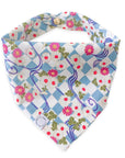 Floral Checkmate Gingham Dog Bandana - SUNNY TAILS