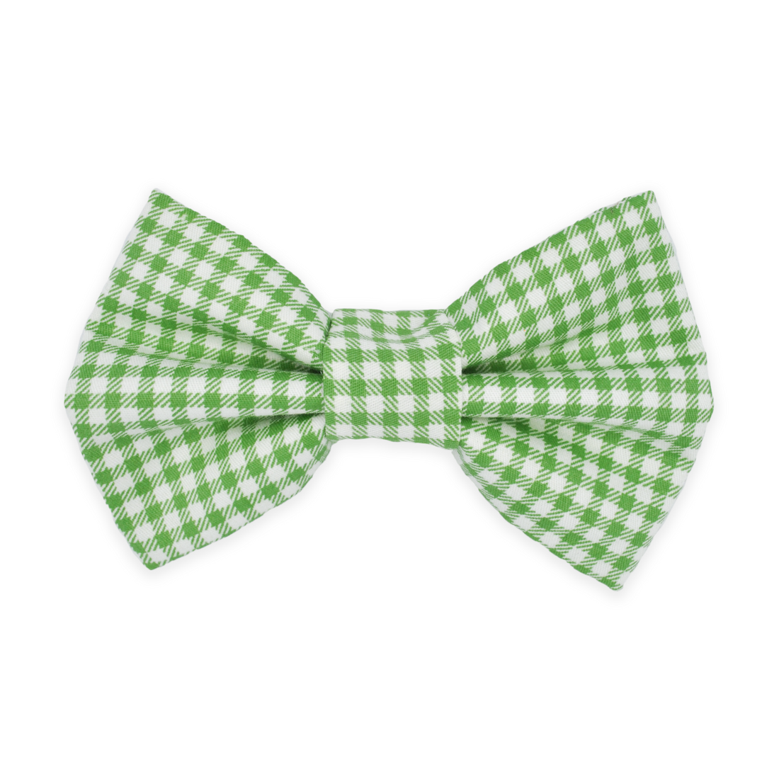 Green Gingham Dog Bow Tie | Snap Over Collar Dog Bow Tie | Shop Sunny Tails