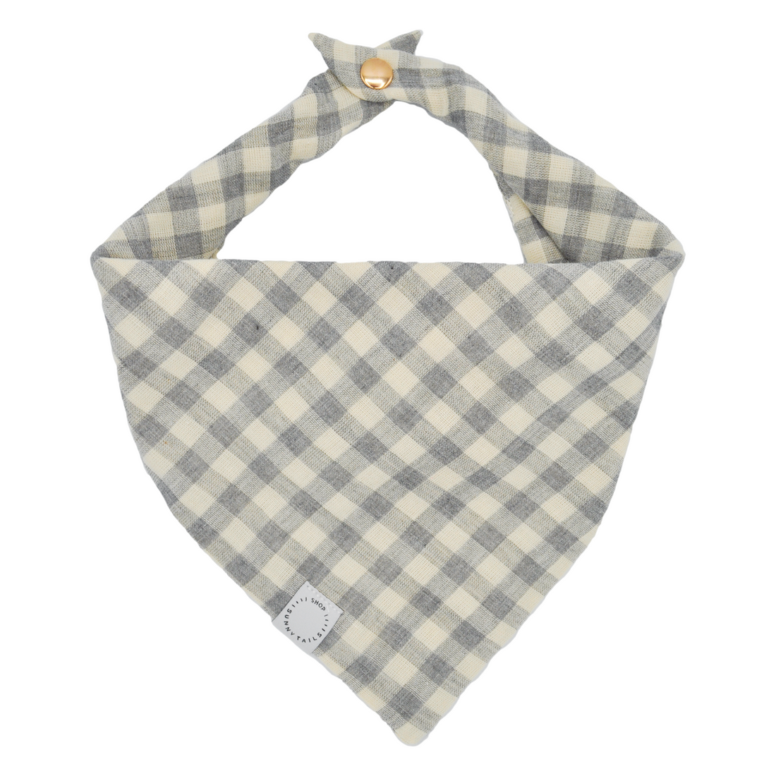 Gray Gingham Everyday Dog Bandana | Shop Sunny Tails