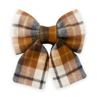 Harvest Plaid Flannel Dog Sailor Bow | Fall Dog Sailor Bow | Shop Sunny Tails