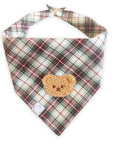 Holly Jolly Plaid Teddy Dog Bandana - SUNNY TAILS