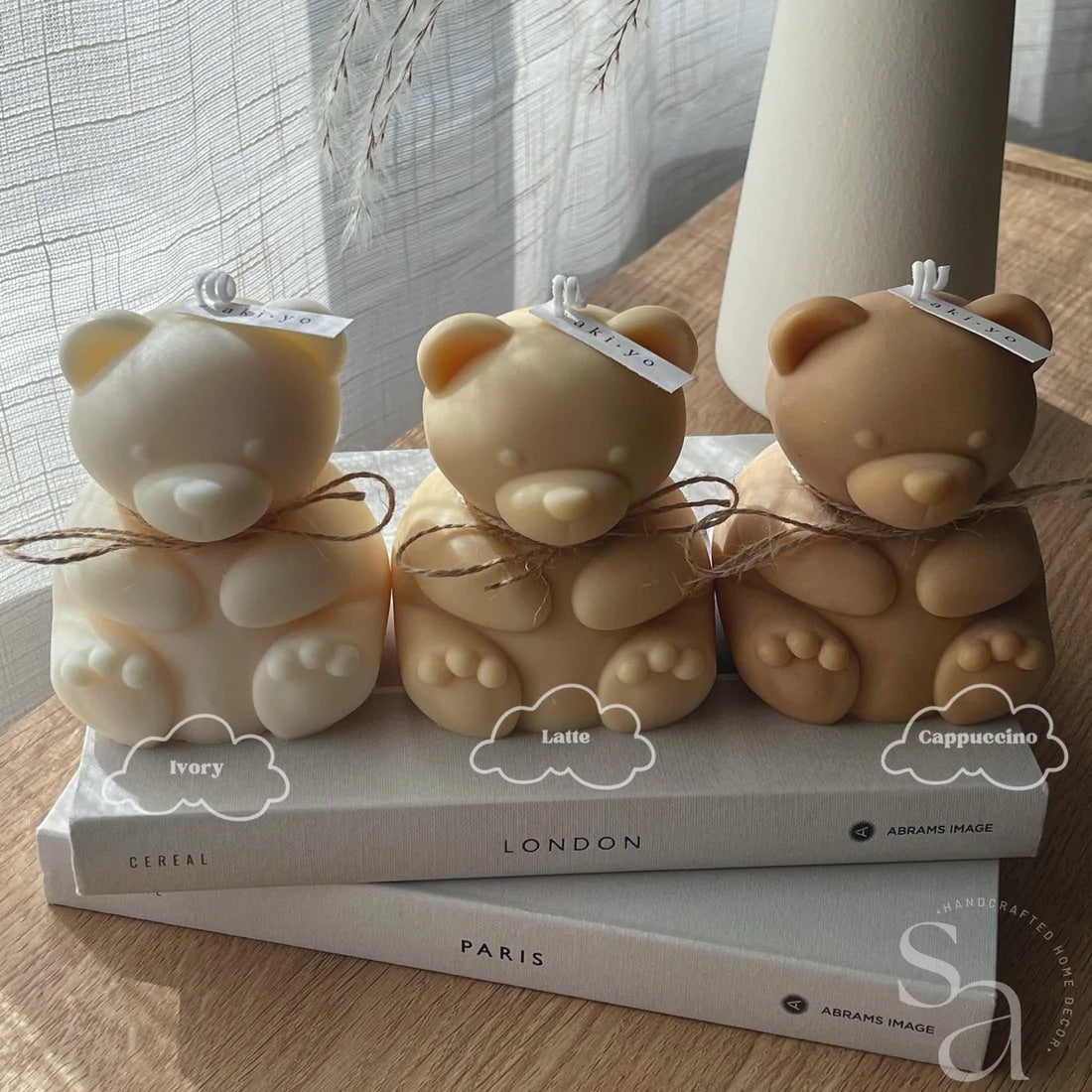 Teddy Bear Candle | Natural Soy Wax Candle | Handmade, Vegan, and Pet Safe