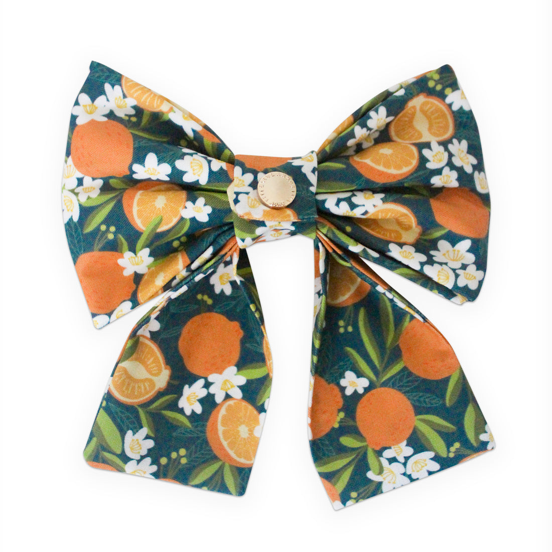 Simply The Zest Oranges Dog Sailor Bow