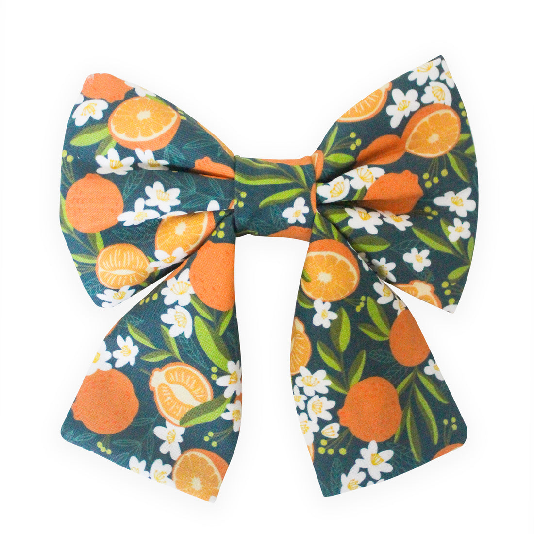 Simply The Zest Oranges Dog Sailor Bow