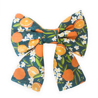 Simply The Zest Oranges Dog Sailor Bow
