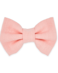 Peach Pink Linen Dog Bow Tie - SUNNY TAILS