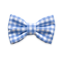 Periwinkle Blue Gingham Dog Bow Tie | Spring Snap Over Collar Bow Tie | Shop Sunny Tails