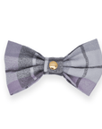 Purple Plaid Flannel Flannel Dog Bow Tie - SUNNY TAILS